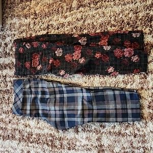 Torrid 2x Pixie dress work leggings flowers and plaid set